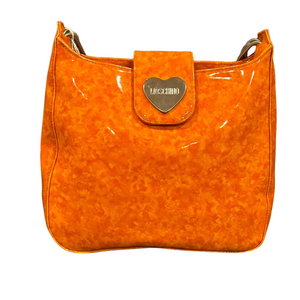 Moschino Patent Orange Shoulder Bag